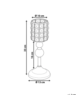 Lysestage AVORD Glas 33 cm Sølv
