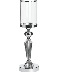 Lysestage BONAO Glas 42 cm Sølv