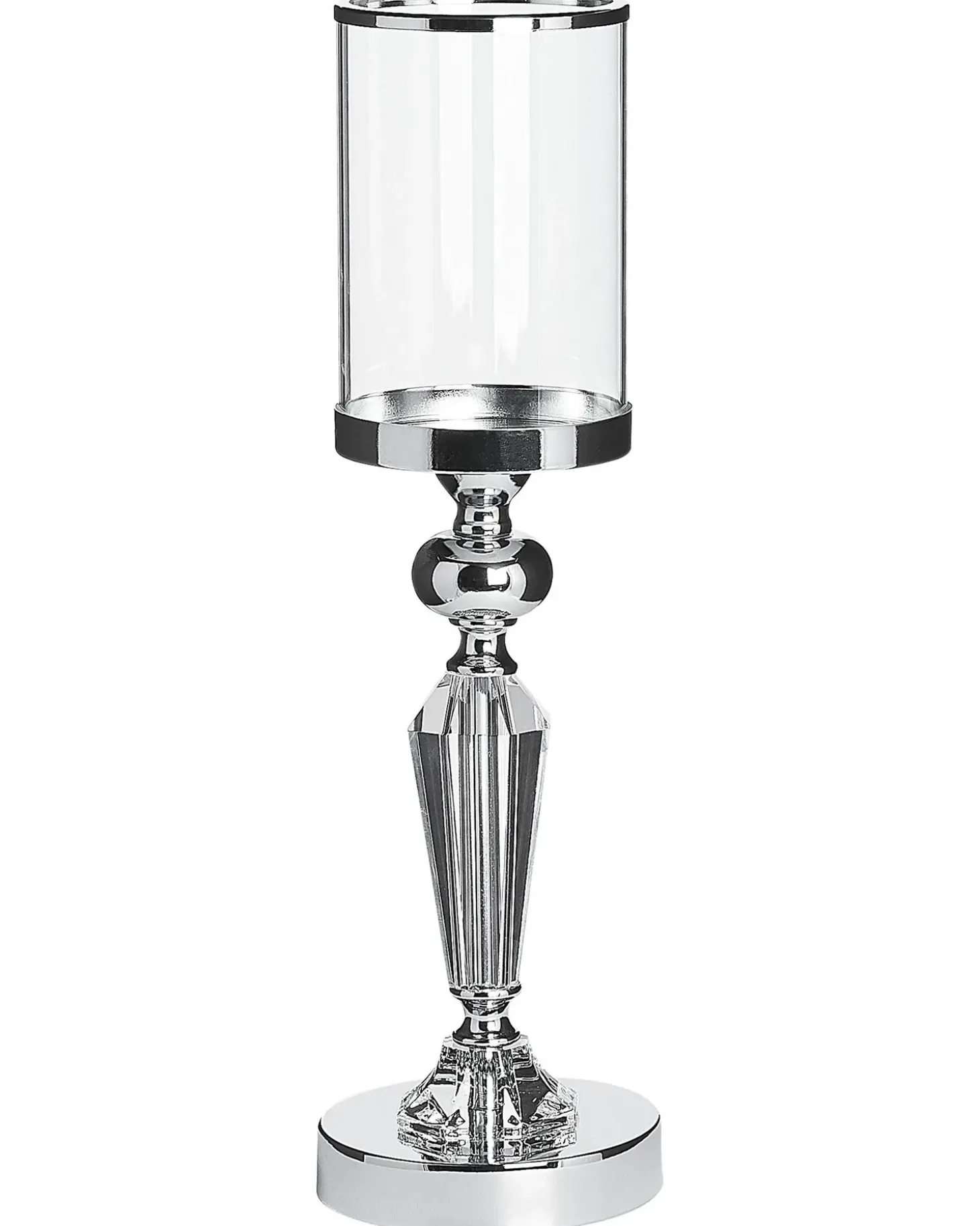 Lysestage BONAO Glas 42 cm Sølv