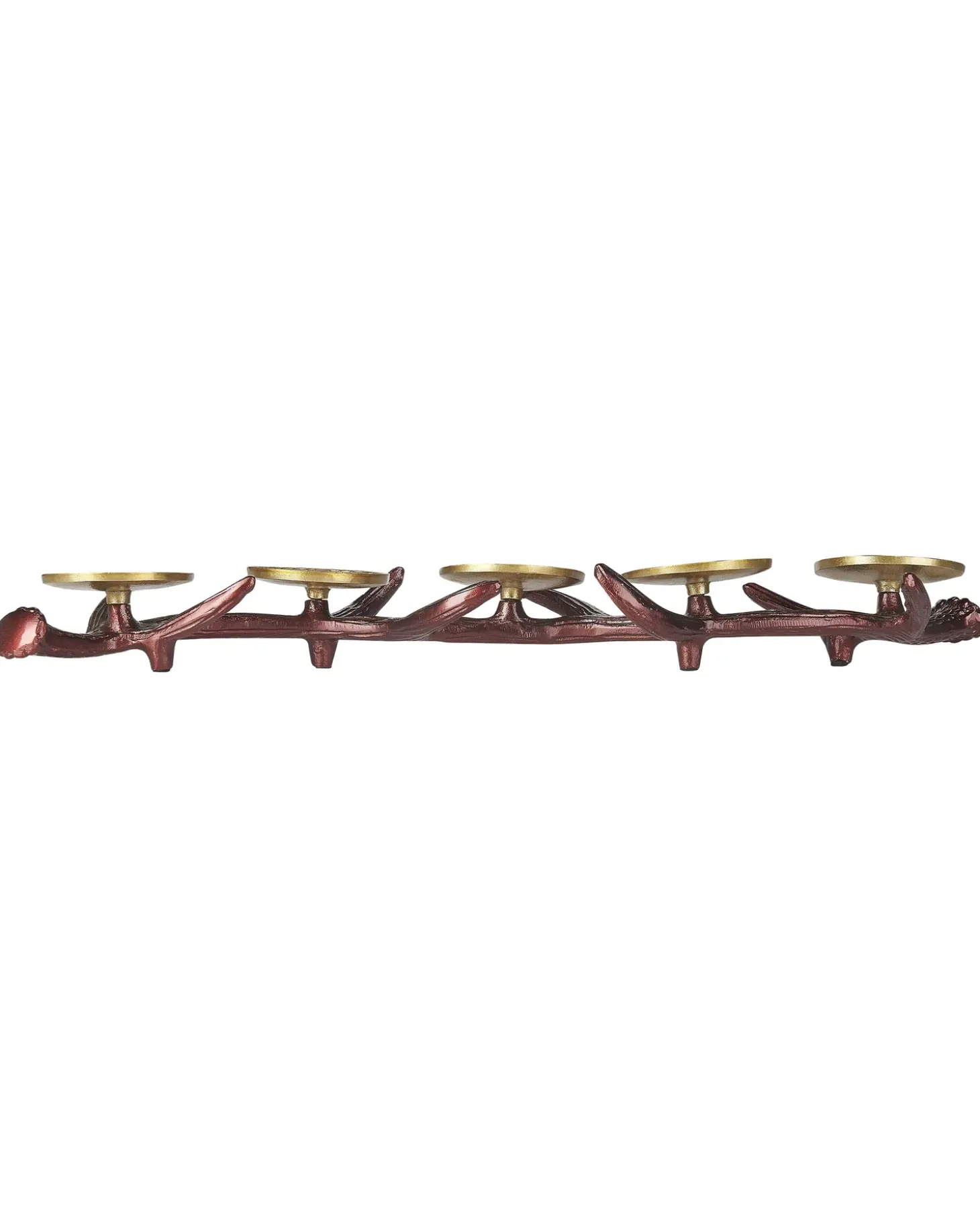 Lysestage CLEONAE Metal 7 cm Brun