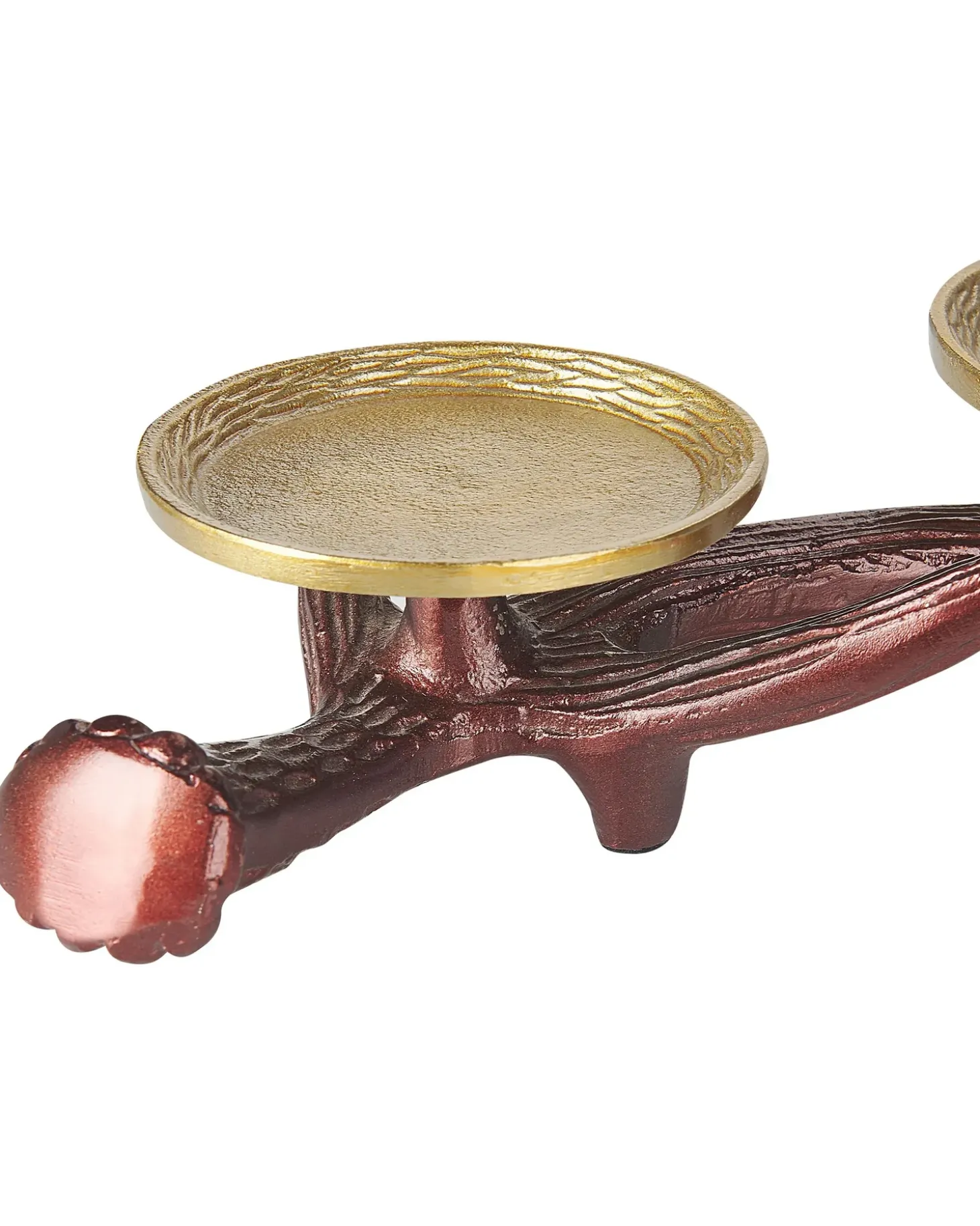 Lysestage CLEONAE Metal 7 cm Brun