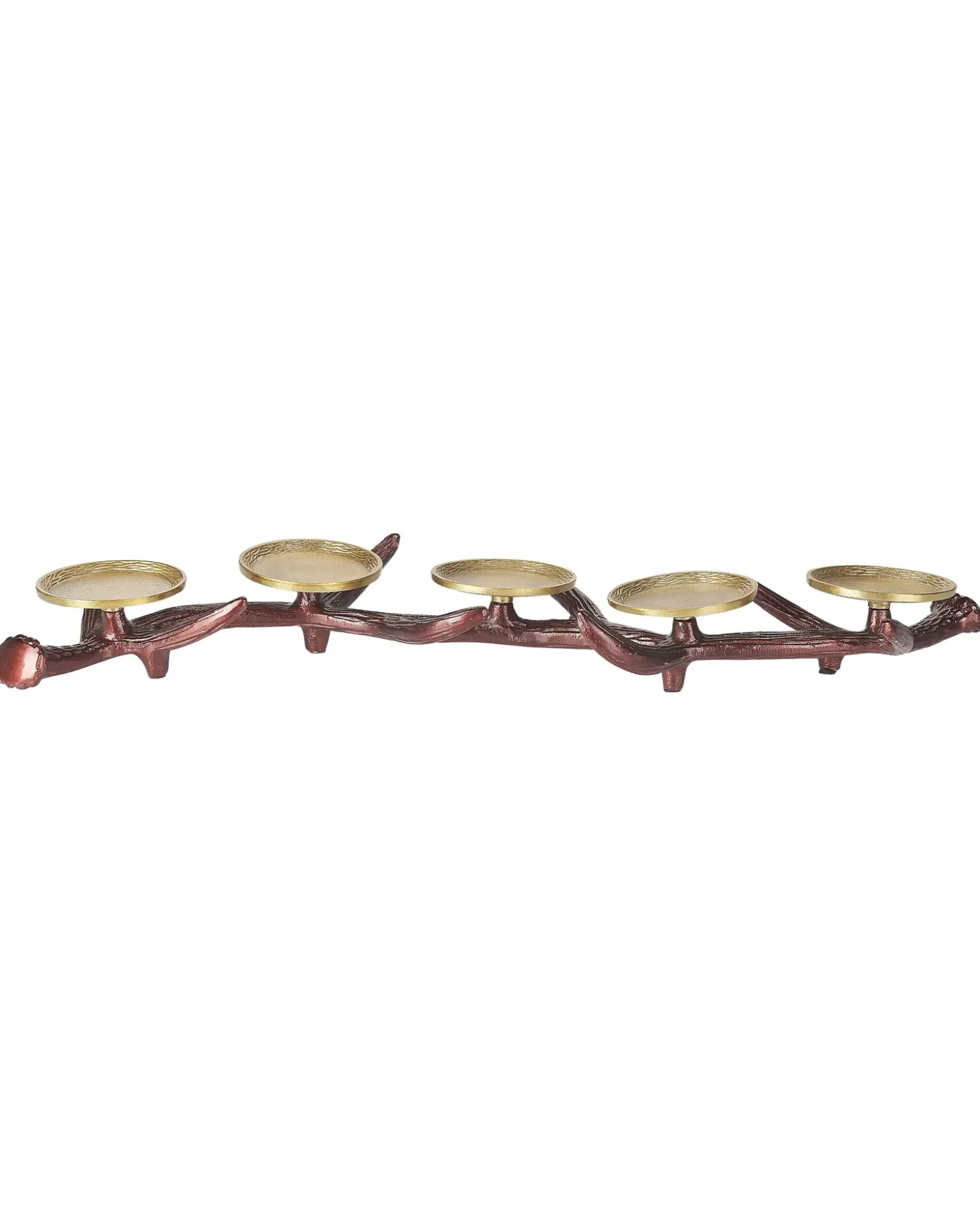 Lysestage CLEONAE Metal 7 cm Brun