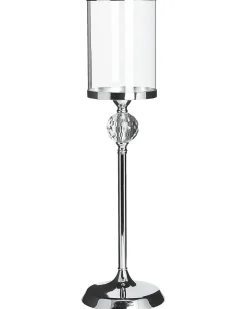 Lysestage COTUI Glas 58 cm Sølv