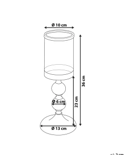 Lysestage COTUI Glas 36 cm Sølv