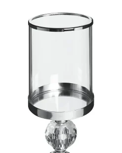 Lysestage COTUI Glas 36 cm Sølv