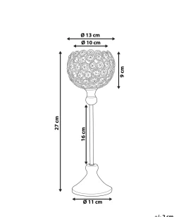 Lysestage ESTERNAY Metal 27 cm Sølv