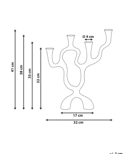 Lysestage FAMOES Metal 41 cm Sølv