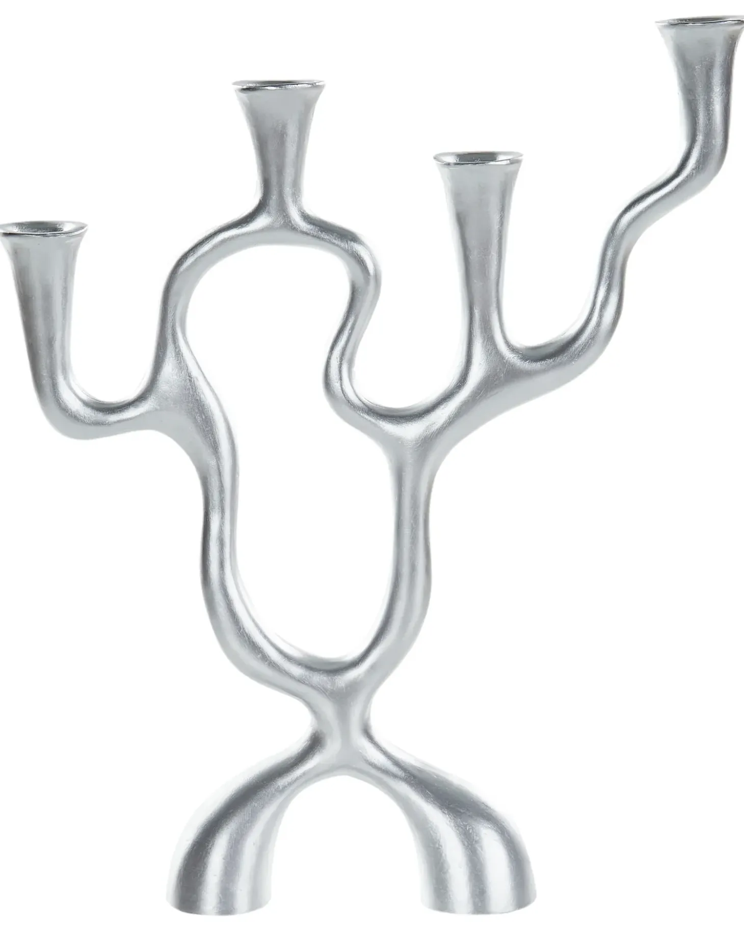Lysestage FAMOES Metal 41 cm Sølv