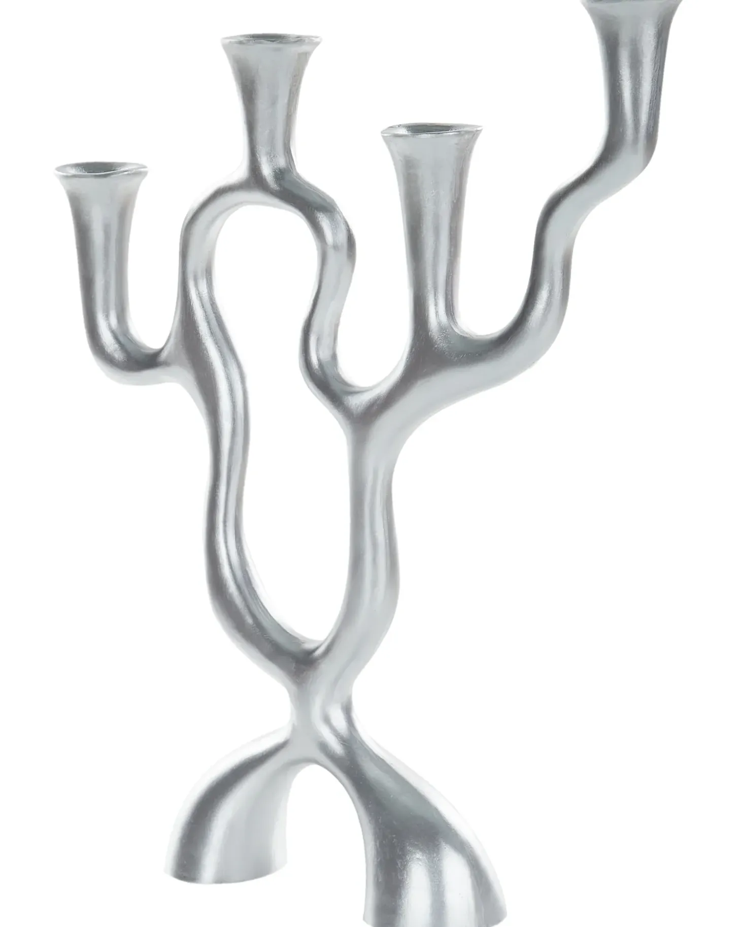 Lysestage FAMOES Metal 41 cm Sølv