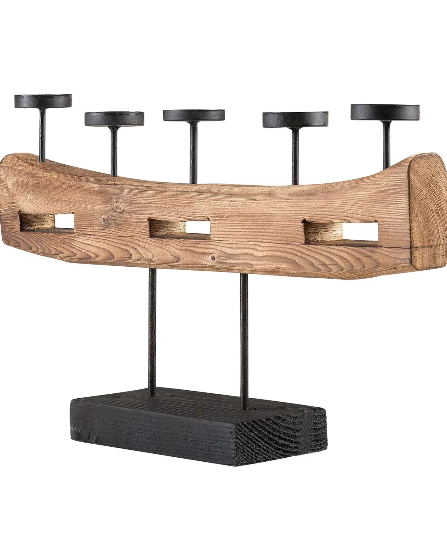 Lysestage GUATEMALA Fyretræ 36 cm Brun