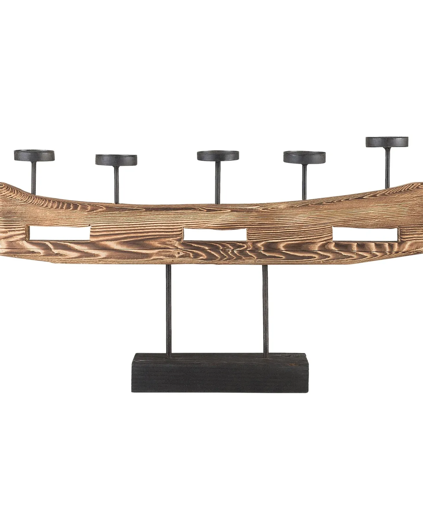 Lysestage GUATEMALA Fyretræ 36 cm Brun