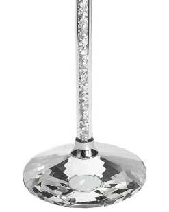 Lysestage KOFI Glas 23 cm Sølv