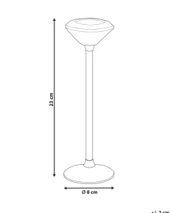 Lysestage KOFI Glas 23 cm Sølv