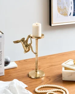 Lysestage KOSOR Metal 25 cm Guld