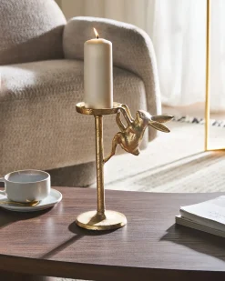Lysestage KOSOR Metal 25 cm Guld