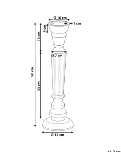 Lysestage MALLAWI Mangotræ 50 cm Lysebrun