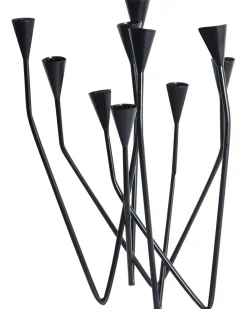 Lysestage MATOSINHOS Metal 54 cm Sort