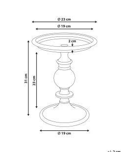 Lysestage VODNO Metal 31 cm Guld