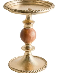 Lysestage VODNO Metal 31 cm Guld