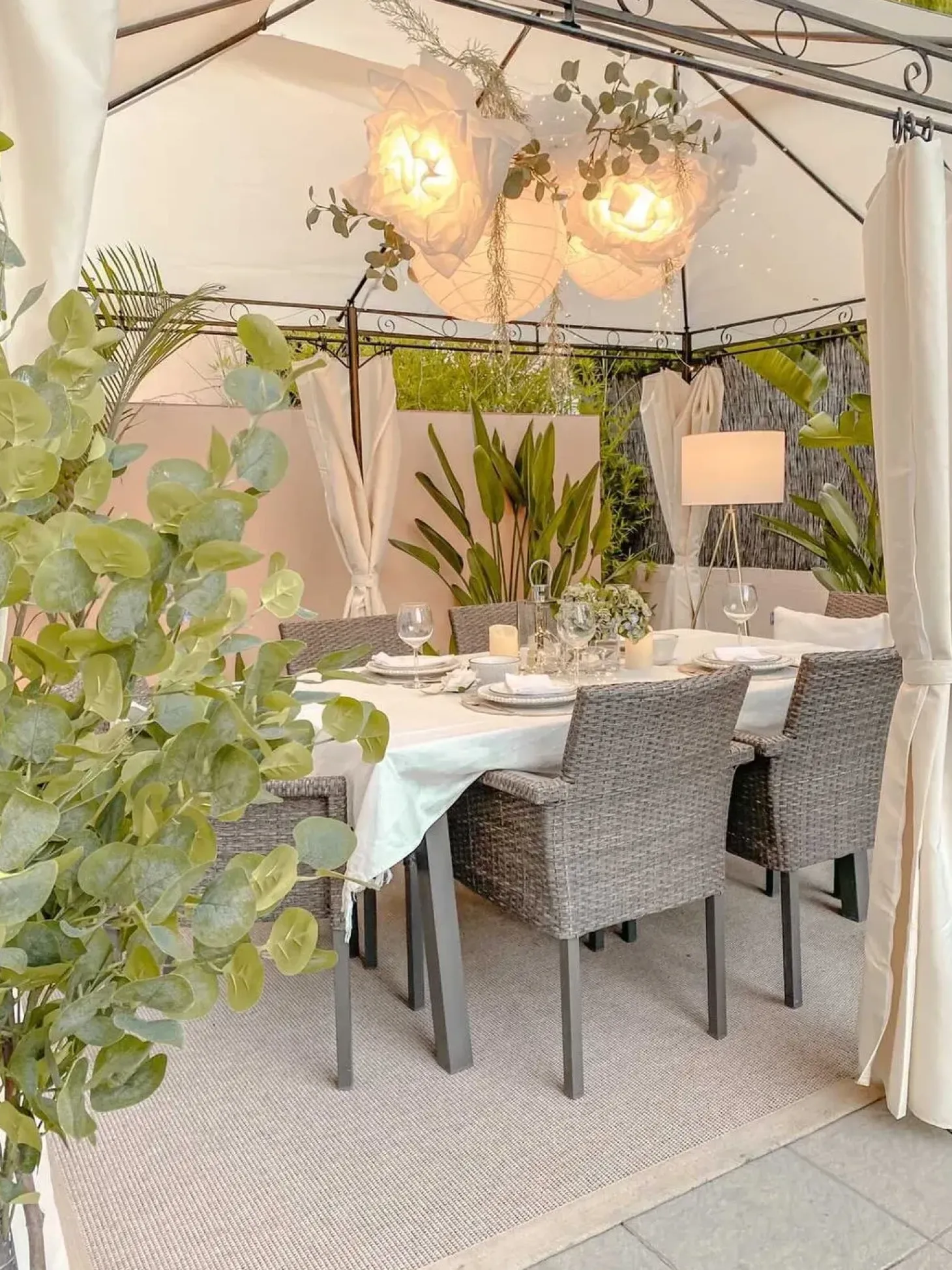 Lysthus COLOS Metal 400 cm 300 cm Beige