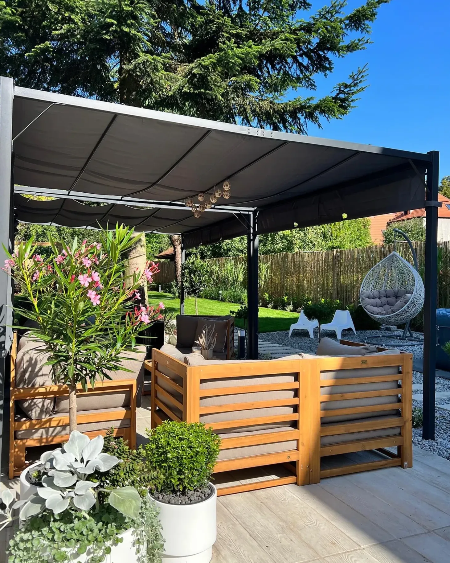 Lysthus LED PARGA Metal 310 cm 310 cm Mørkegrå