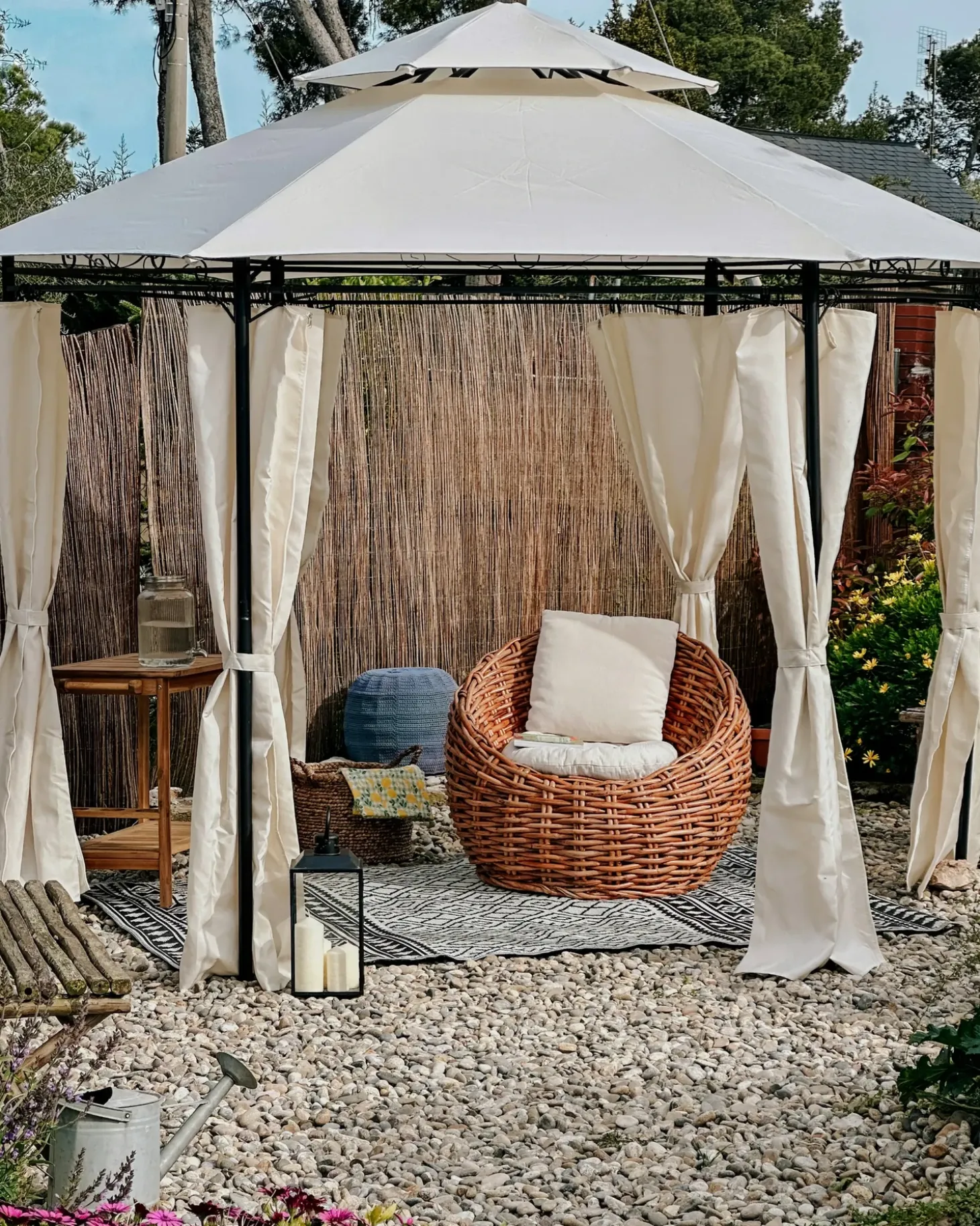 Lysthus PORTEL Metal 350 cm 350 cm Beige