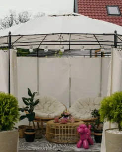 Lysthus SAFARA Metal 368 cm 368 cm Beige