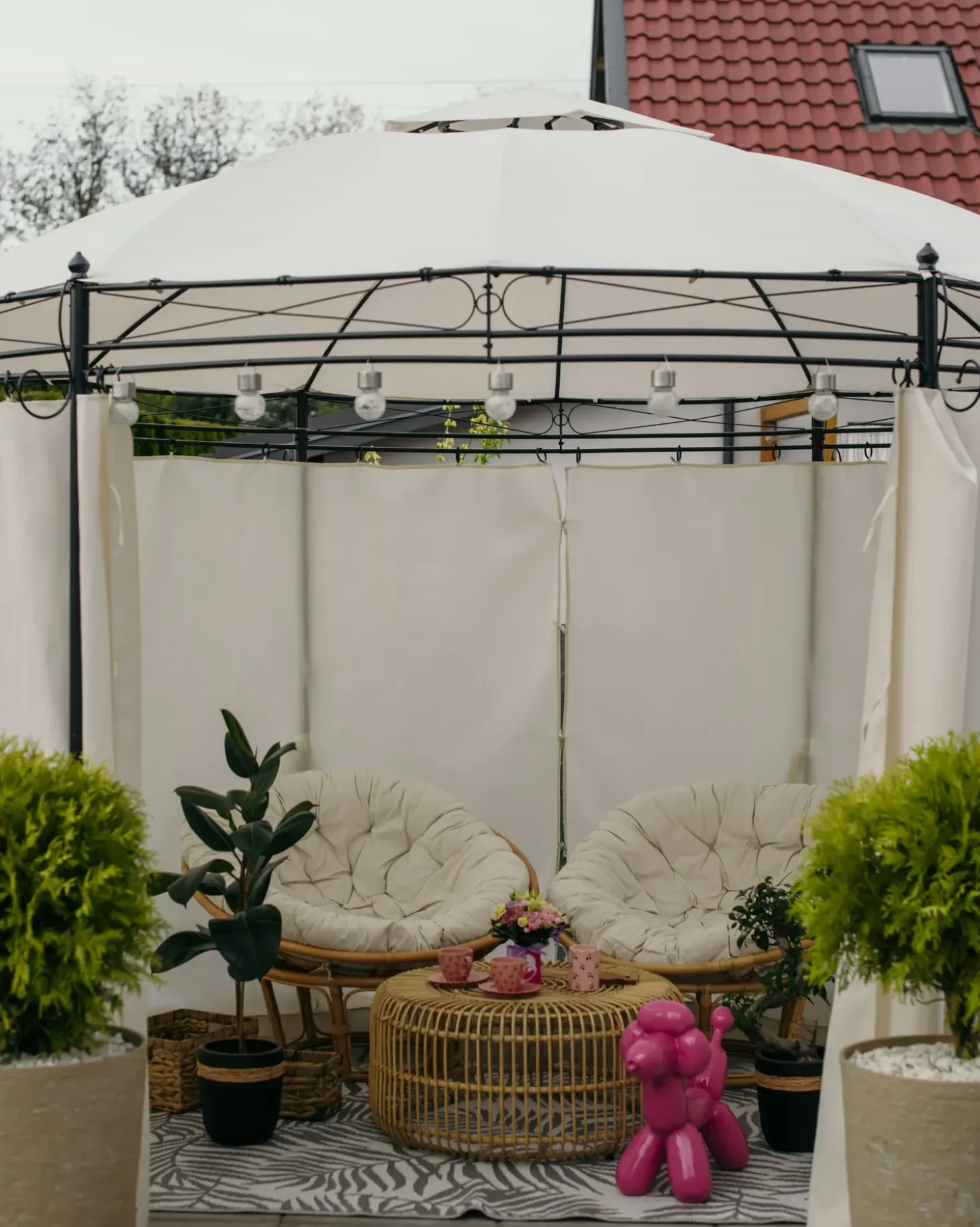 Lysthus SAFARA Metal 368 cm 368 cm Beige