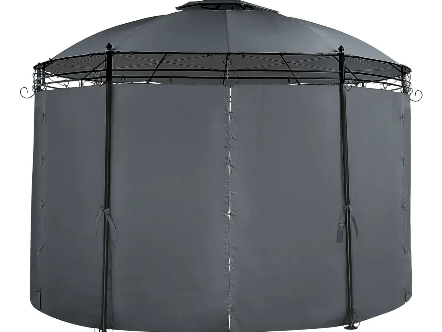 Lysthus SAFARA Metal 368 cm 368 cm Grafit