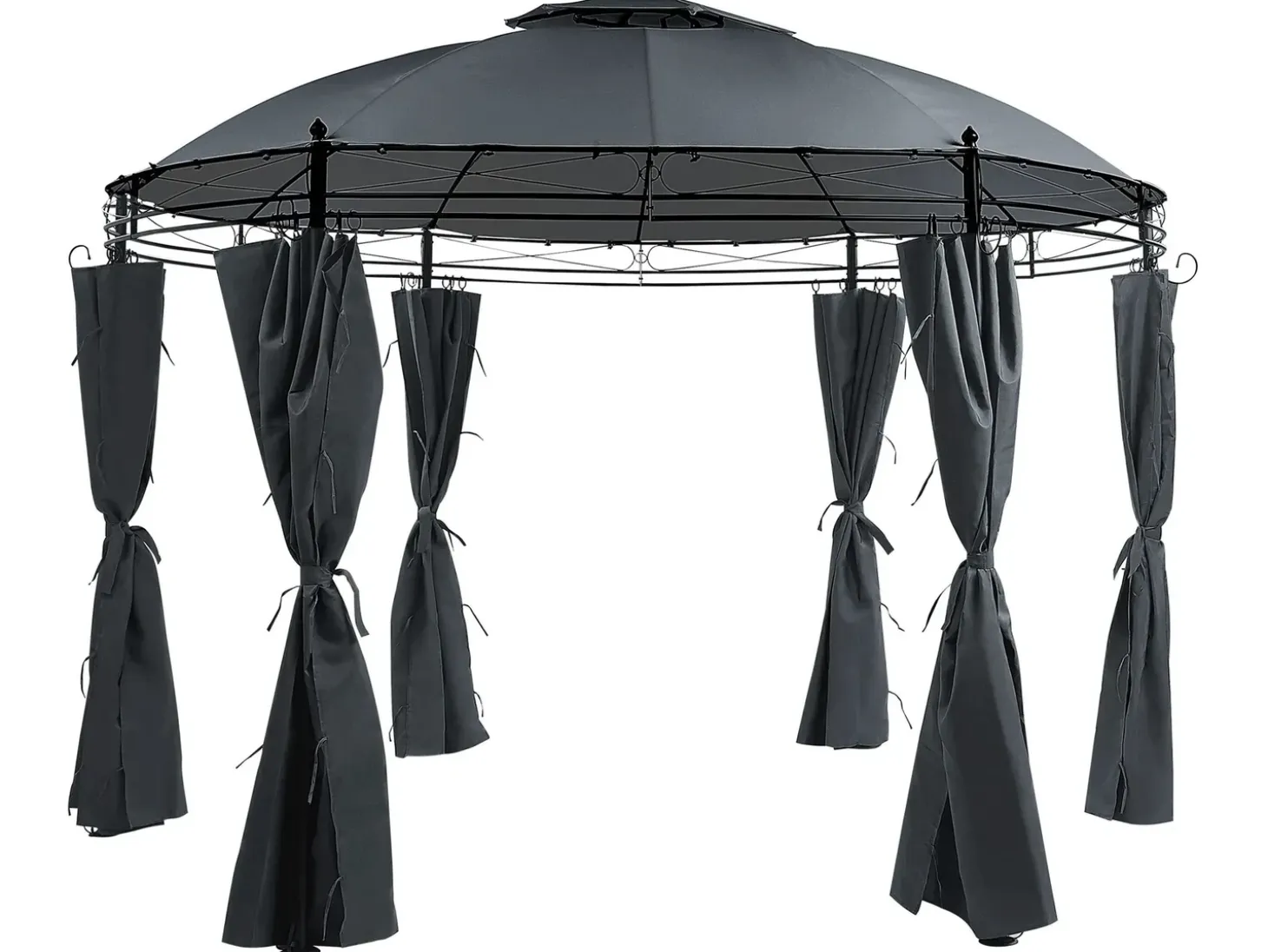 Lysthus SAFARA Metal 368 cm 368 cm Grafit