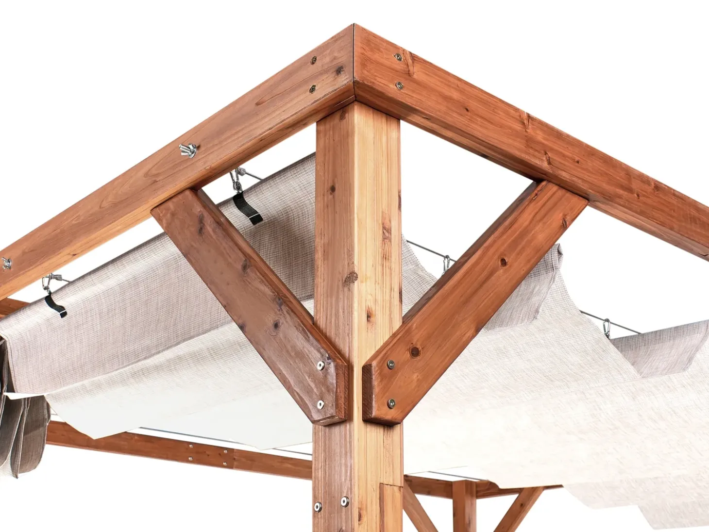 Lysthus VILLAROSA Ædelgran 320 cm 380 cm Brun/beige
