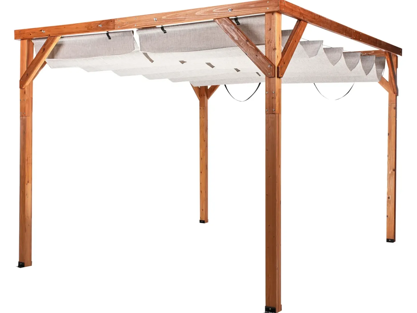 Lysthus VILLAROSA Ædelgran 320 cm 380 cm Brun/beige