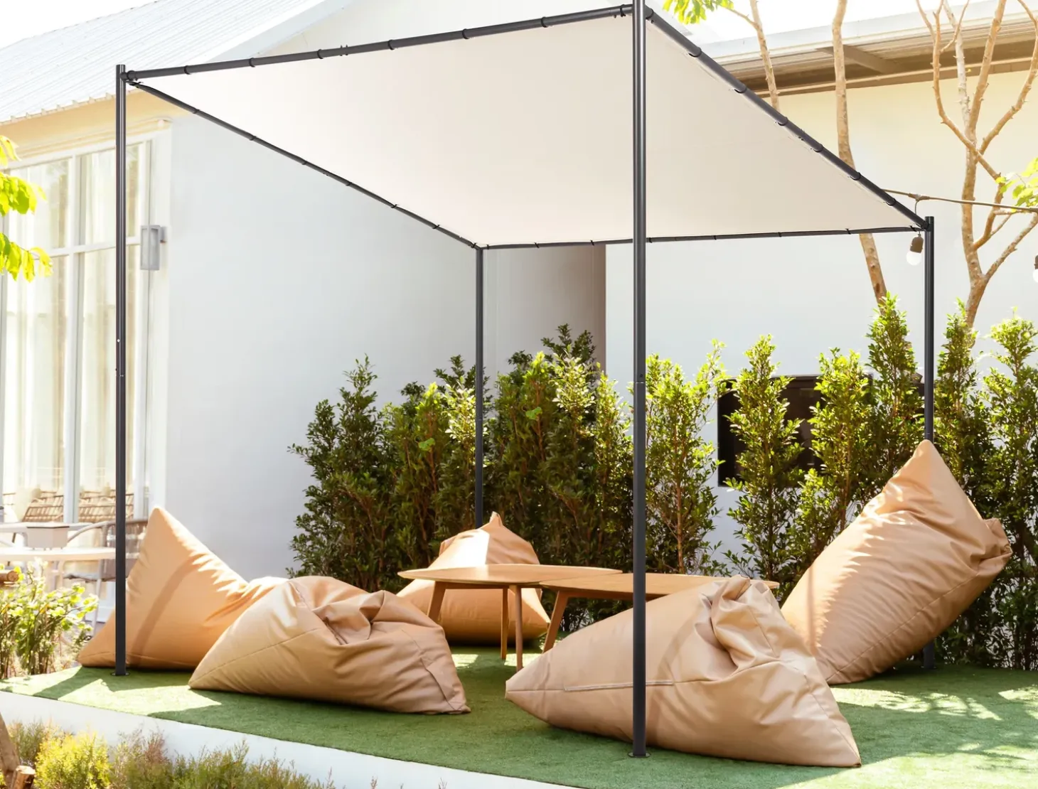 Lysthus VIMINO Metal 282 cm 294 cm Beige
