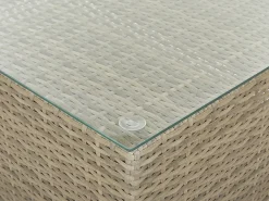 MAESTRO 8 personers Loungesæt med bord Lysebrun PE-rattan