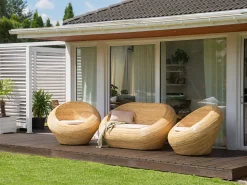 MAIORI 4 personers havesofasæt Naturlig Rattan