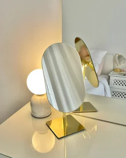 Makeup spejl CANTAL Guld