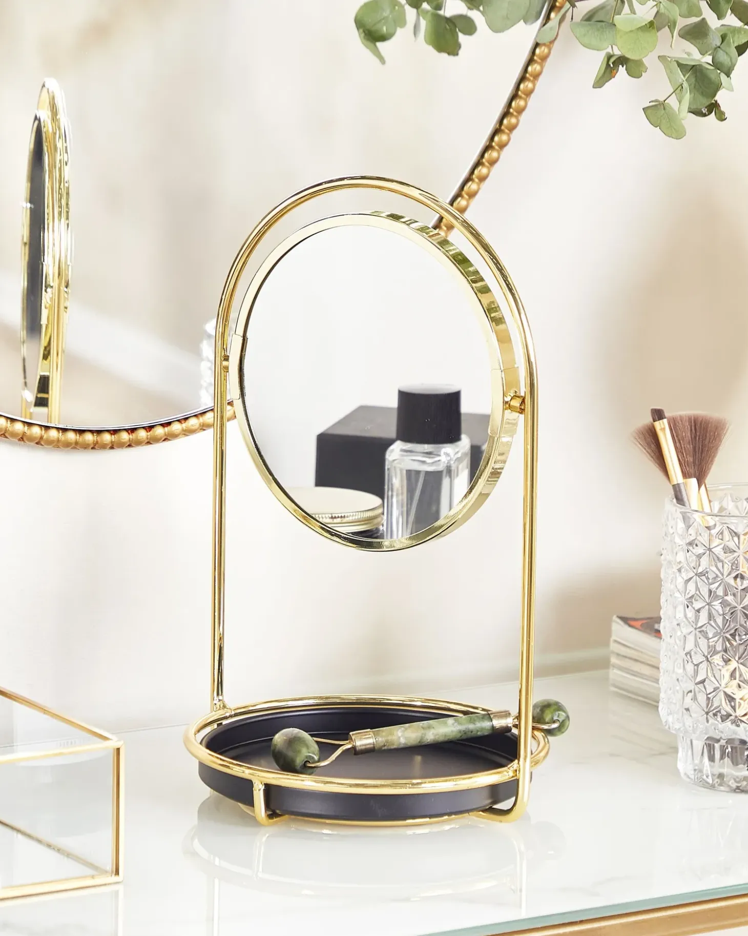 Makeup spejl INDRE Guld