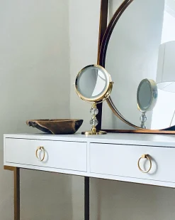Makeup spejl LED CLAIRA Guld