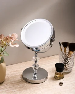 Makeup spejl LED LAON Sølv