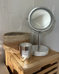 Makeup spejl LED SAVOIE Hvid/sølv