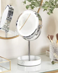 Makeup spejl LED SAVOIE Hvid/sølv