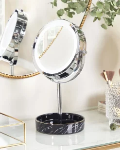 Makeup spejl LED SAVOIE Sort/sølv
