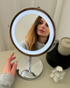 Makeup spejl LED VERDUN Sølv