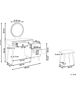 Makeup Bord YVES LED Sort