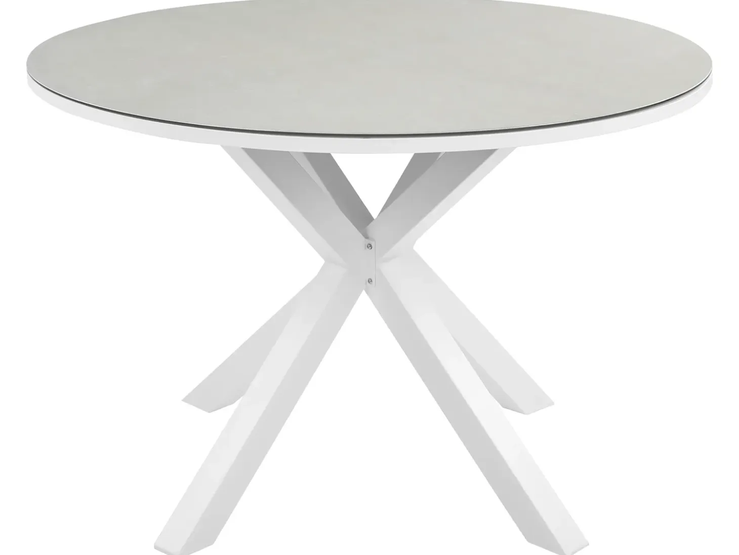 MALETTO/GROSSETO 4 personers Havemøbelsæt Grå/beige Metal Marmor effekt