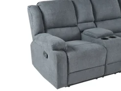Manuel recliner hjørnesofa 5 personers ROKKE Grå Venstrevendt