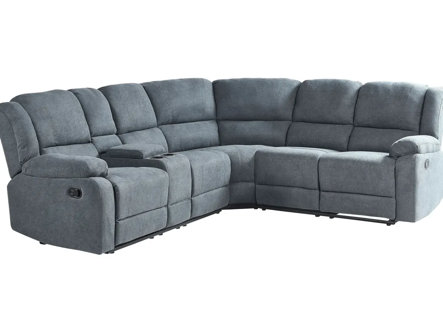 Manuel recliner hjørnesofa 5 personers ROKKE Grå Venstrevendt