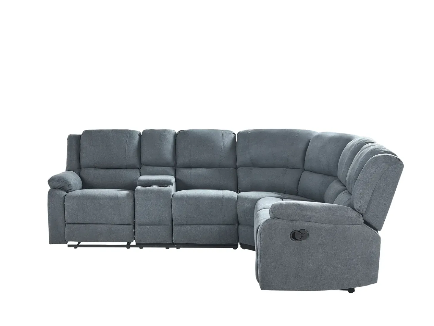 Manuel recliner hjørnesofa 5 personers ROKKE Grå Venstrevendt