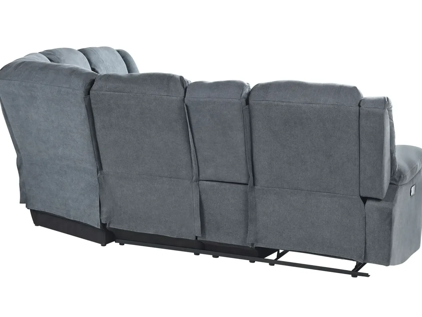Manuel recliner hjørnesofa 5 personers ROKKE Grå Venstrevendt