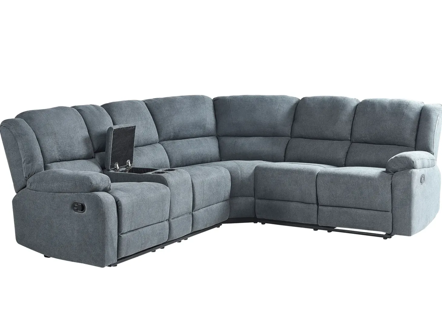 Manuel recliner hjørnesofa 5 personers ROKKE Grå Venstrevendt